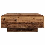 vidaXL Table basse Ancien Bois et Bleu 80 x 80 x 31 cm