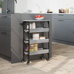 vidaXL Chariot de cuisine sonoma gris 53x20x76 cm bois d'ingénierie