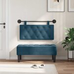 vidaXL Tête de lit suspendue Bleu Velours
