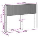 vidaXL Tête de lit Blanc PB
