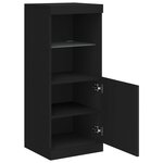 vidaXL Buffet avec lumières LED noir 41x37x100 cm