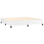 vidaXL Sommier à lattes de lit avec matelas Blanc 200x200cm Similicuir