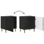 vidaXL Cabinet de chevet Noir 43 x 34 5 x 50 cm Bois d'ingénierie