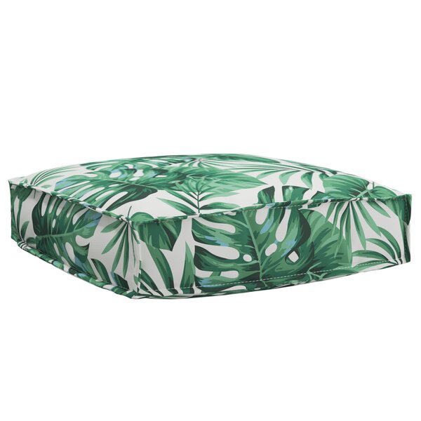 vidaXL Coussin Pallet pour Siège Motif de Feuille 60x60x12 cm Tissu Oxford