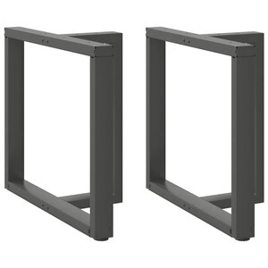 vidaXL Pieds de table à manger en T 2 pièces Anthracite 70x35x(72-73) cm Acier