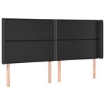 vidaXL Sommier à lattes de lit matelas LED Noir 180x200cm Similicuir