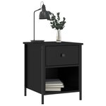 vidaXL Tables de chevet 2 Pièces noir 40x42x50 cm bois d’ingénierie