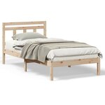 vidaXL Cadre de lit Marron Bois massif en pin