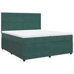 vidaXL Sommier à lattes de lit et matelas Vert foncé 200x200cm Velours