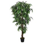 vidaXL Manguier artificiel 1050 feuilles 200 cm vert