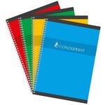 Cahier reliure intégrale 17 x 22 cm 5x5 70g 100 pages - Coloris aléatoires x 10 CONQUÉRANT
