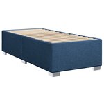 vidaXL Sommier à lattes de lit avec matelas Bleu 90x200 cm Tissu