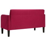 vidaXL Canapé causeuse rouge bordeaux 109 cm velours