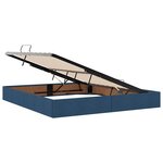 vidaXL Lit de rangement LED avec matelas Bleu 180 x 200 cm Tissu