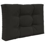 vidaXL Coussin de canapé d'extérieur 2 Pièces Noir Polyester