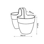 ELHO - Pot de fleurs -  Vibia Campana Flower Twin 21 - Jaune Miel - Balcon extérieur