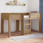 vidaXL Lit Superposé pour Enfants Chêne artisanal 90 x 200 cm