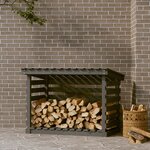 vidaXL Support pour bois de chauffage Gris 108x73x79 cm Bois de pin