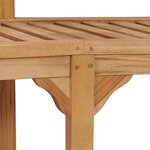 vidaXL Banc de jardin en forme de banane 180 cm bois de teck solide