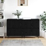 vidaXL Buffets 2 Pièces Chêne noir 120 x 35 x 70 cm Bois d'ingénierie