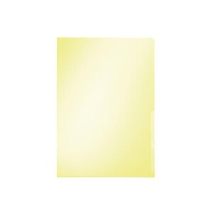 paquet de 100 pochettes coin Premium  format A4  PVC  jaune  0 15 mm LEITZ