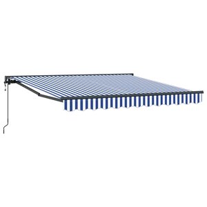 vidaXL Cadre d'auvent Bleu et Blanc 350 x 250 cm