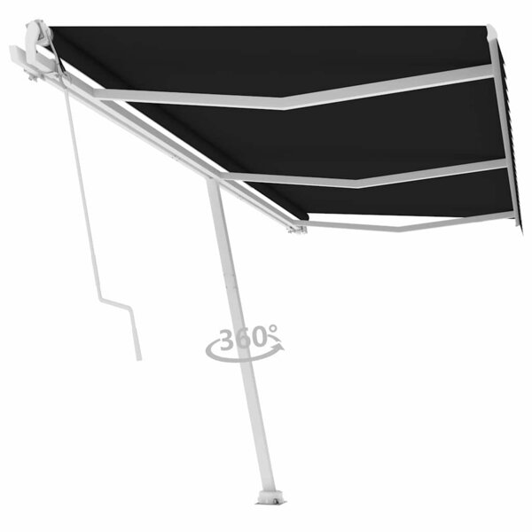 vidaXL Auvent électrique 6 x 3 5 m Anthracite 100   polyester