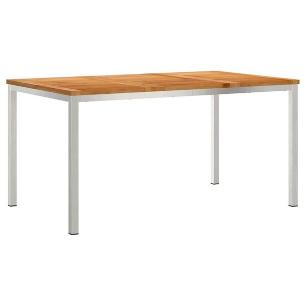 vidaXL Table à manger d'extérieur Marron Bois de teck solide