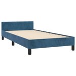 vidaXL Cadre de lit sans matelas bleu foncé 90x190 cm velours