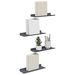 vidaXL Étagère flottante 4 pc Anthracite 30 x 9 x 2 5 cm Acier