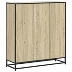 vidaXL Bibliothèque chêne sonoma 97 5x33x107 5cm bois ingénierie métal