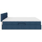 vidaXL Lit avec rangement et matelas avec matelas Bleu 200 x 200 cm