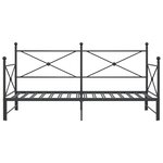 vidaXL Lit de jour et lit gigogne sans matelas noir 100x190 cm acier