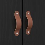 vidaXL Cadre de lit Chêne noir 150 x 200 cm Bois d'ingénierie