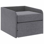 vidaXL Fauteuil convertible gris clair tissu