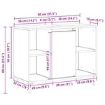 vidaXL Cabinet de salle de bain chêne artisanal 80 x 33 x 60 cm