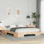 vidaXL Cadre de lit surélevé Marron 160 x 200 cm Bois massif en pin