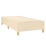 vidaXL Sommier à lattes de lit et matelas Crème 90x190 cm Tissu