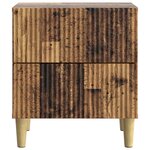 vidaXL Cabinet de chevet 2 Pièces Bois ancien 43 x 34 5 x 48 cm