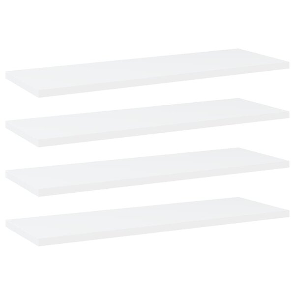 vidaXL Panneaux de bibliothèque 4 Pièces blanc bois d’ingénierie