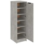vidaXL Armoire à chaussures Gris béton 30x35x100 cm Bois d'ingénierie