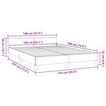 vidaXL Cadre de lit sans matelas marron foncé 140x190 cm tissu