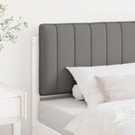 vidaXL Tête de lit capitonnée Blanc et gris clair 75 cm Pin massif