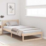 vidaXL Cadre de lit Marron 75 x 190 cm Bois de pin massif