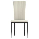 vidaXL Chaises à manger lot de 2 Crème Velours