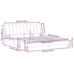 vidaXL Cadre de lit sans matelas Hanko gris clair 180x200 cm velours