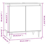 vidaXL Armoire de salle de bain blanc 58x33x60 cm bois d'ingénierie