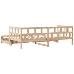 vidaXL Lit de jour avec gigogne et tiroirs sans matelas 80x200 cm