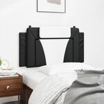vidaXL Coussin de tête de lit noir et blanc 100 cm similicuir