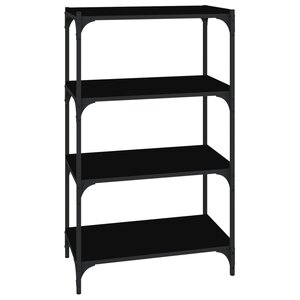 vidaXL Bibliothèque Noir 60x33x100 cm Bois d'ingénierie et acier